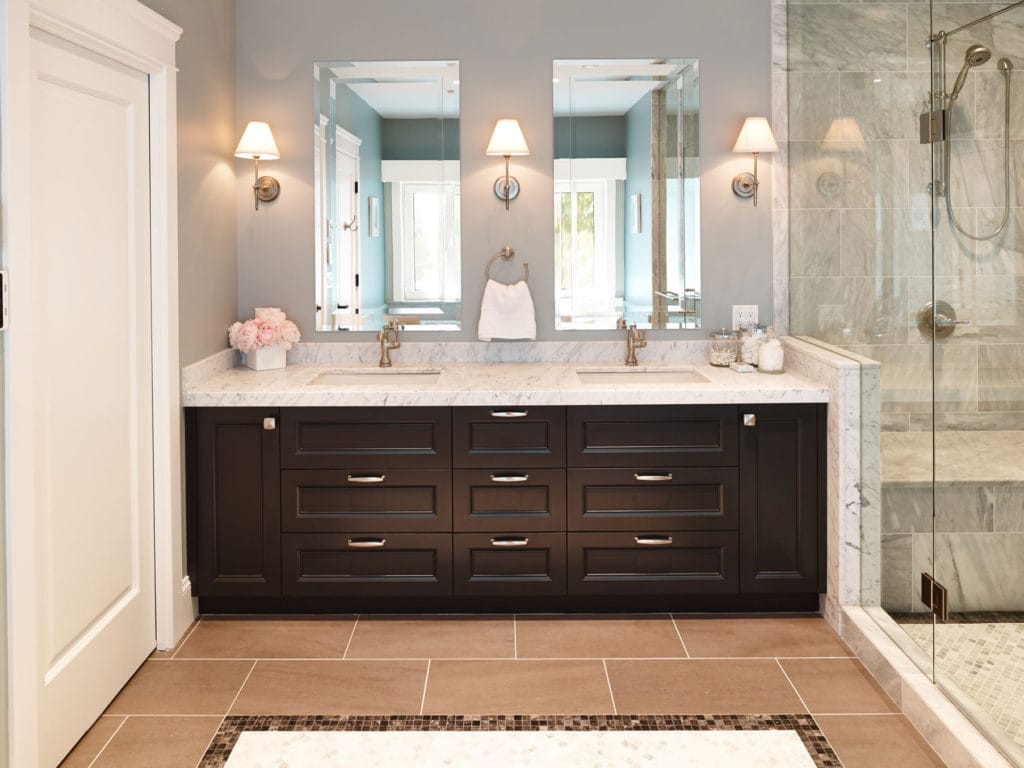 modern bathroom vanity installation
